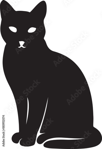 black cat vector illustration