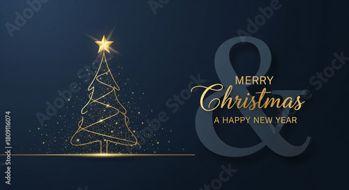 Elegant christmas illustration with transparent background