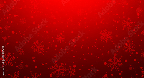 Festive red snowflake background