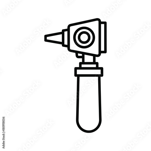 Otoscope medical instrument for ear examination isolated on