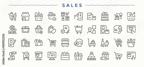 Sales Promotion icon set. Campaign icon set. Includes symbols for special deals, promotion, online promotion, boosting, campaign, advertising, marketing and more. Vector illustration.