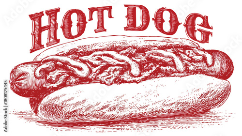 Creative Vector Illustration of a Burger with the Words Hot Dog, Perfect for Food Designs