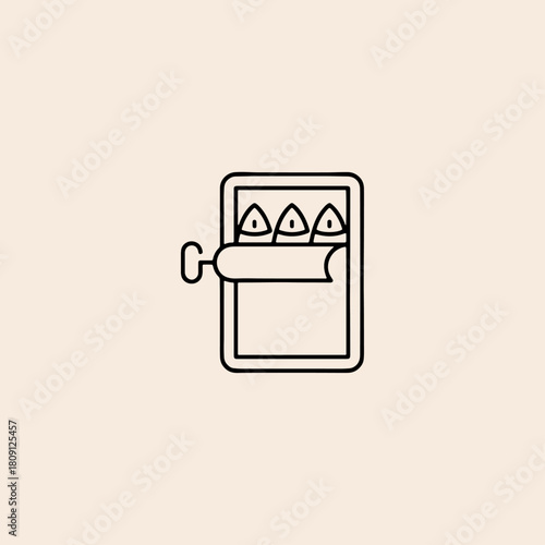 Fish food can icon flat vector design.