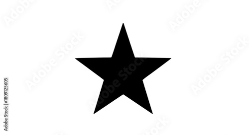 Bold black star graphic element for design projects and creative applications