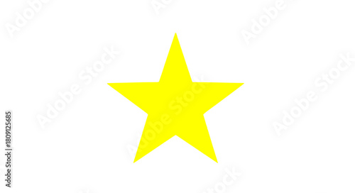 Standout yellow star, shining bright symbol of success and achievement, vector