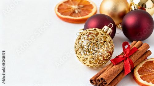 Christmas Lights & Red Berries Close-Up 16:9