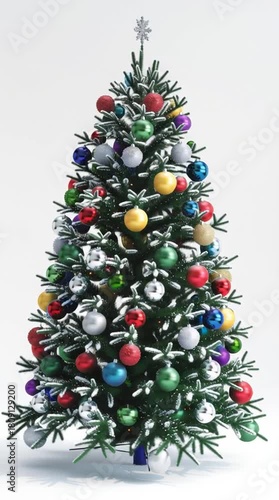 Bright Christmas Tree with Baubles
Holiday Decoration Christmas Tree