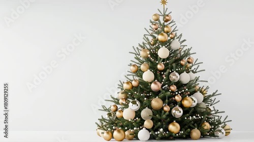 Bright Christmas Tree with Baubles
Holiday Decoration Christmas Tree