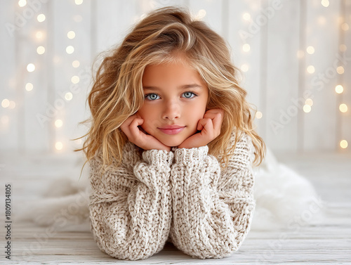 cute Christmas kids angel