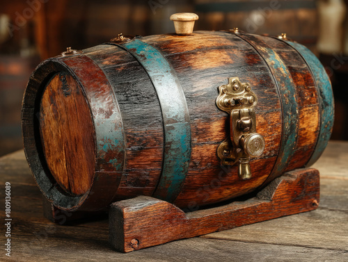 Oak barrel used for aging wine