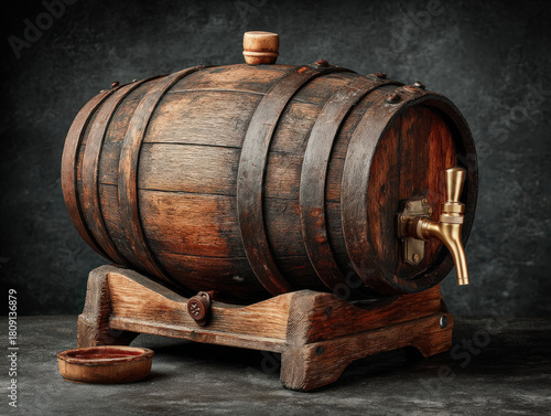 Traditional wooden beer bar...