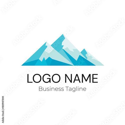Logo Mountain Nature Vector Illustration Design Template