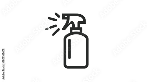 Antiseptic Spray Solid Icon for Wash and Hygiene Concept