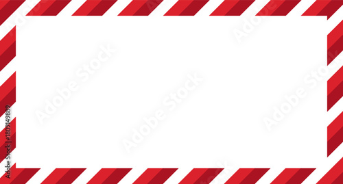 Candy cane christmas frame with blank space. Christmas border frame. Merry Christmas Candy cane rectangle frame card elements decoration. New Year picture frame ribbon. Xmas striped border
