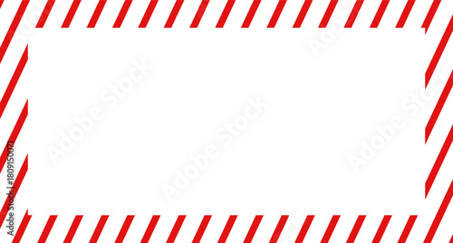 Candy cane christmas frame with blank space. Christmas border frame. Merry Christmas Candy cane rectangle frame card elements decoration. New Year picture frame ribbon. Xmas striped border