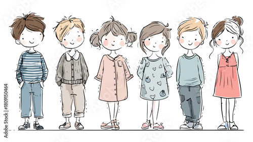 Stylish Fashion Kids Trying Trendy Clothes