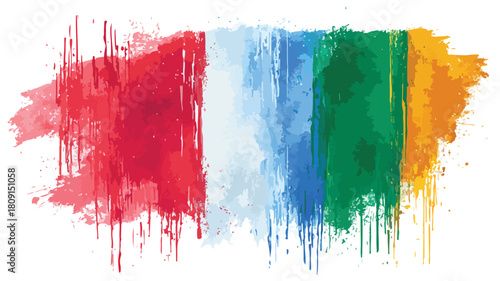 Italy National Flag Design on Painted Background - Professional and Creative Image