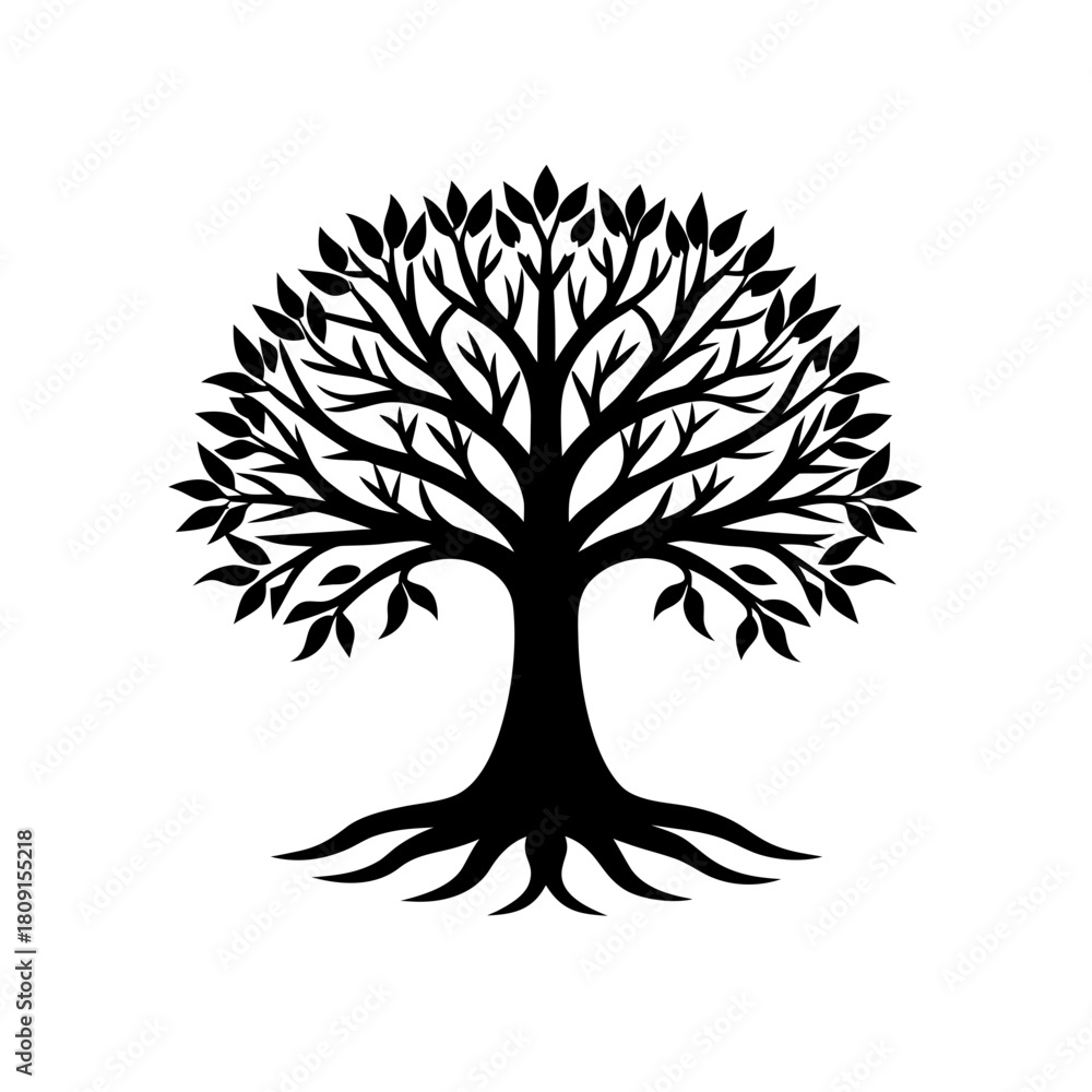 Obraz premium Tree of life symbol, growth, nature, stability, and renewal icon
