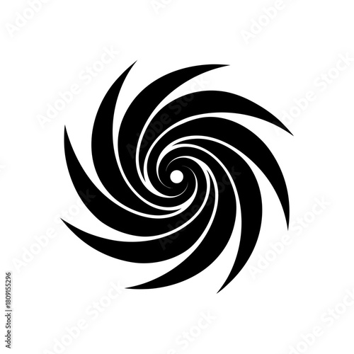 Stylized hurricane symbol vector graphic for weather warning