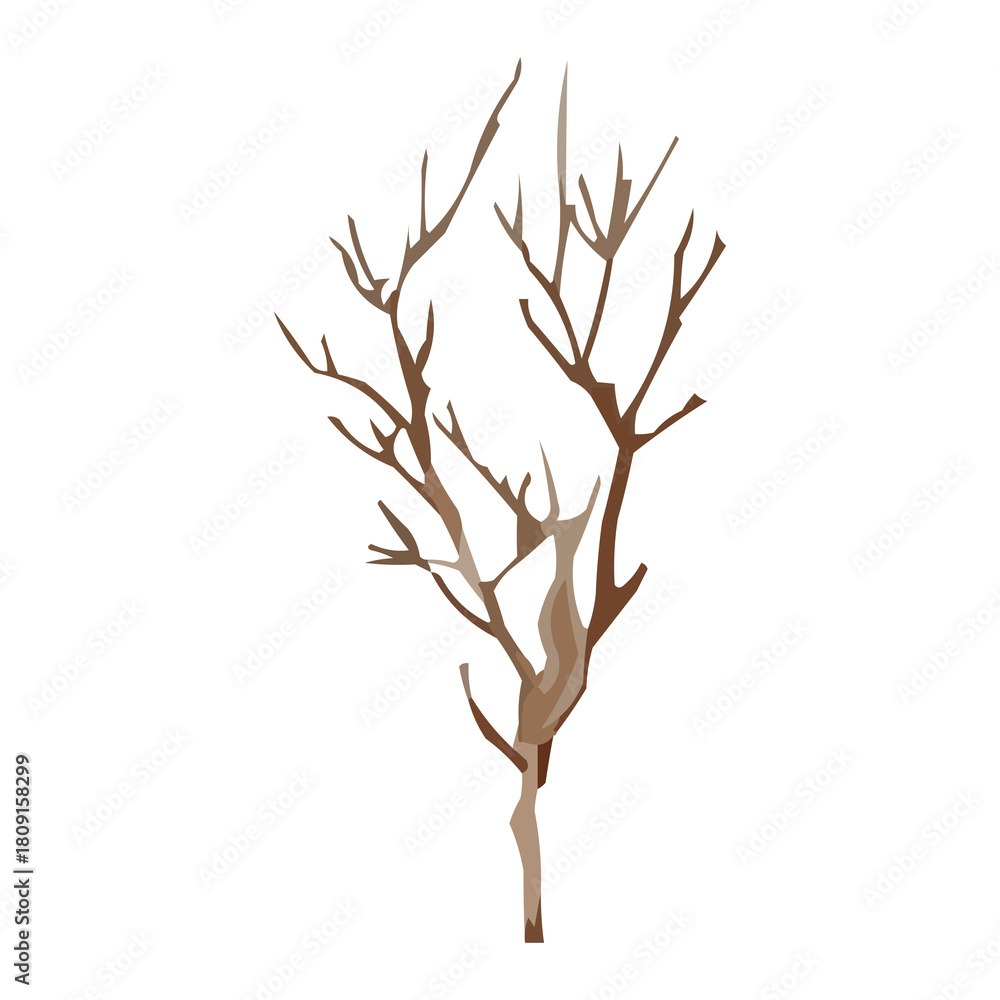 Obraz premium watercolor winter trees