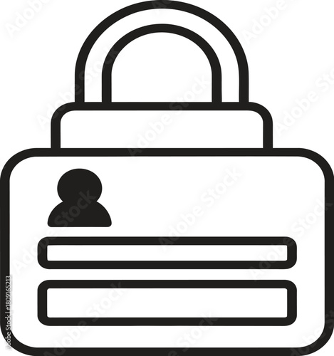 Secure login form vector illustration of a login form with a padlock security concept user login account access vector graphic
