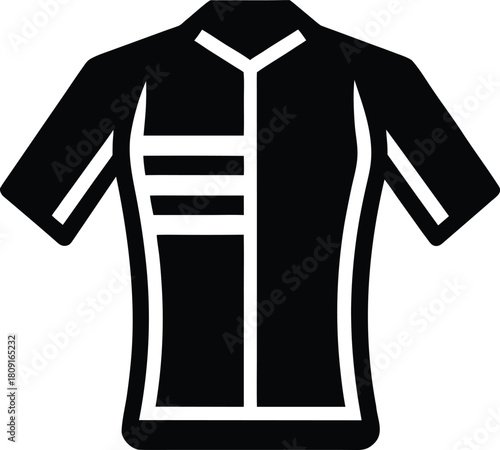 Cycling jersey icon with customizable sponsor blocks