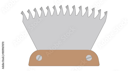 Isolated vector illustration of a beekeeper's tool - a comb for wiring. Ideal for agricultural and apiculture-related content.