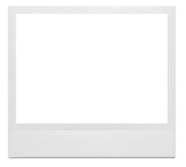 Instant Photo Film Frame. Snapshot Border Overlay. Retro Vintage Effect. Isolated PNG Texture. Transparent Background