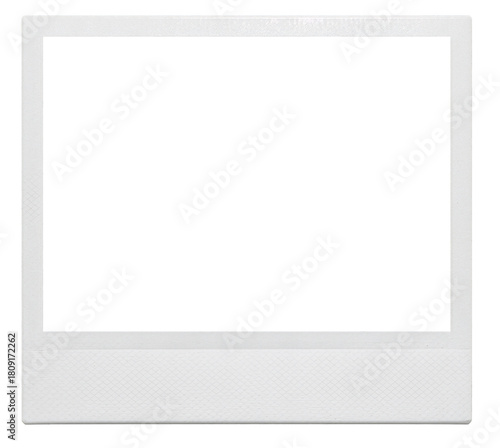Instant Photo Film Frame. Snapshot Border Overlay. Retro Vintage Effect. Isolated PNG Texture. Transparent Background