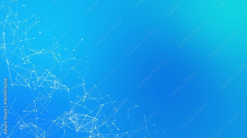 Blue technology network background for digital data connection and ...