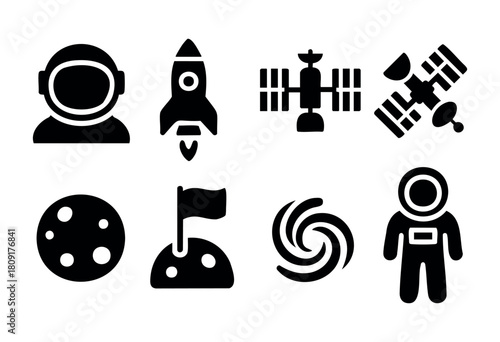 Collection of black icons representing various jewelry items such as diamonds, rings, necklaces, and crowns. These symbols showcase elegance and luxury in a minimalistic design.