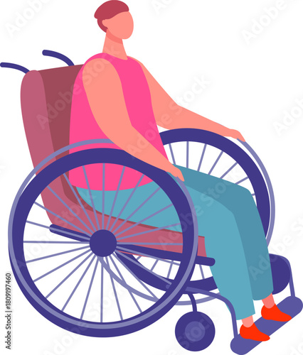 Person using a wheelchair experiencing accessibility diversity