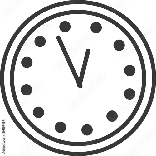 Doomsday clock icon representing global urgency