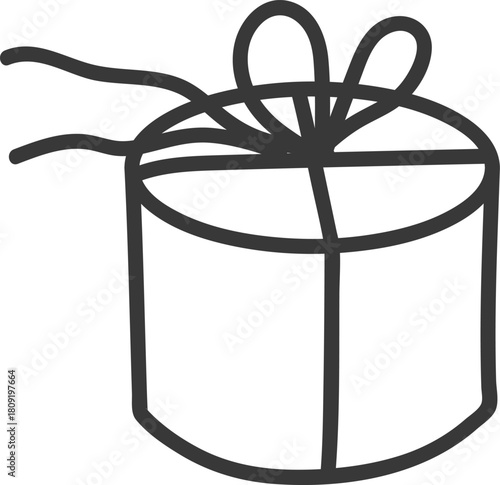 Gift box drawing icon celebrating special occasion
