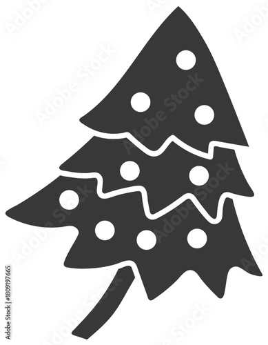 Christmas tree icon representing holiday celebration