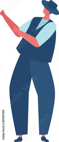 Male dancer performing Spanish traditional folk dance