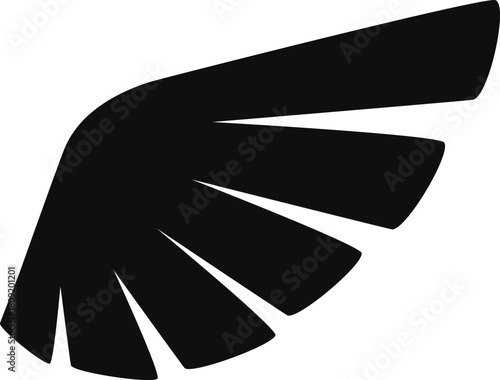 Abstract flying wing silhouette representing freedom and movement