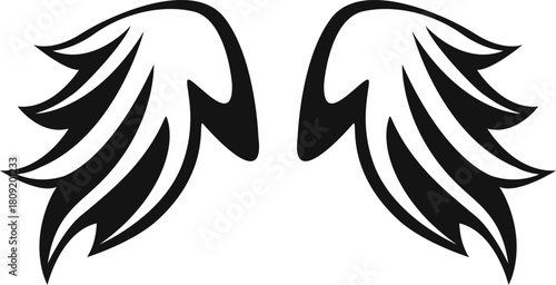 Angel wings emblem representing freedom and flight