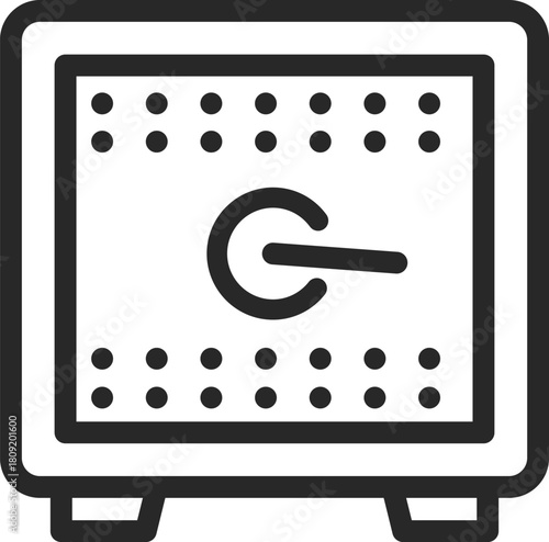 Safe box with combination lock protection icon