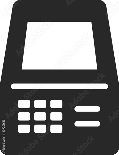 Point of sale terminal icon processing payment transactions