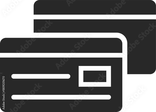 Payment cards showing financial transaction and banking icon