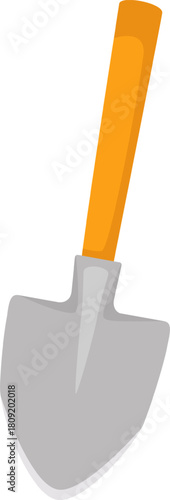 Gardening hand tool shovel with orange handle