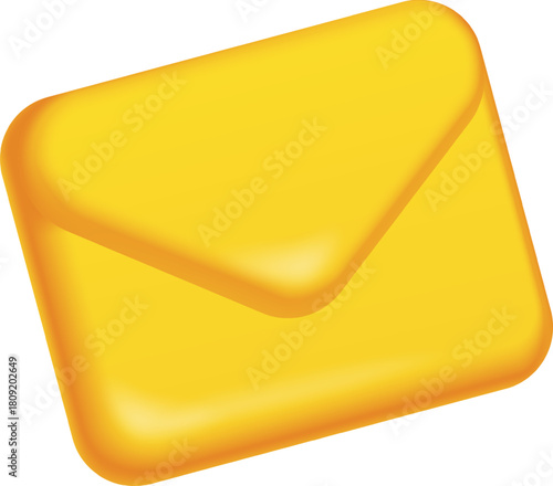 Yellow mail envelope icon representing digital communication