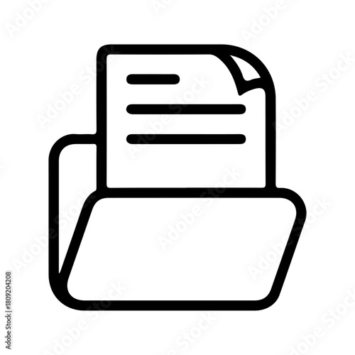 Folder icons . for mobile concept and web design on white background