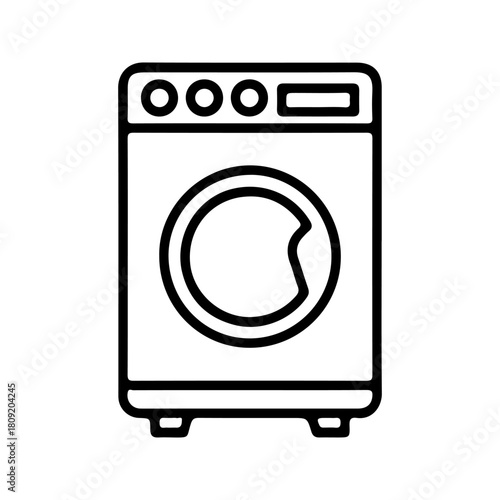 Washer icon. wash machine, for mobile concept and web design. vector illustration