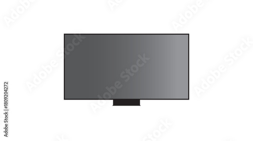 Blank LCD/LED Flat Screen Display Vector Illustration (Modern Monitor, Presentation Technology, Digital Device)