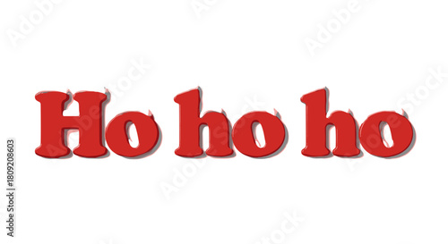 Red ho ho ho text in festive style perfect for holiday cheer design