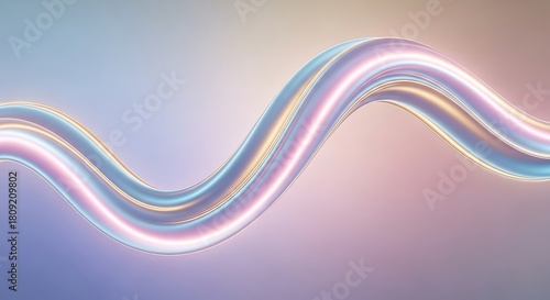 Abstract holographic wave background iridescent gradient texture design wallpaper backdrop curve flow shape