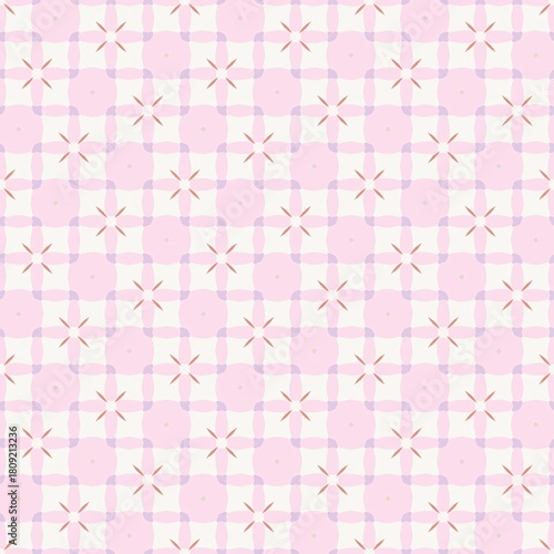 seamless pattern with pink flowers