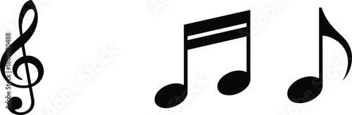 Treble Clef and Music Notes